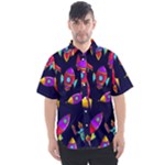 Space-patterns Men s Short Sleeve Shirt