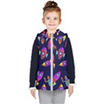 Space-patterns Kids  Hooded Puffer Vest