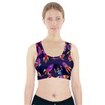 Space-patterns Sports Bra With Pocket