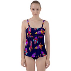 Twist Front Tankini Set 