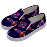 Space-patterns Kids  Canvas Slip Ons