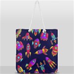 Space-patterns Full Print Rope Handle Tote (Large)