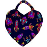 Space-patterns Giant Heart Shaped Tote