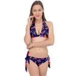 Space-patterns Tie It Up Bikini Set