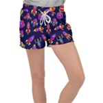 Space-patterns Women s Velour Lounge Shorts