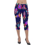 Space-patterns Lightweight Velour Capri Leggings 