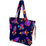 Space-patterns Drawstring Tote Bag