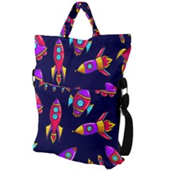 Fold Over Handle Tote Bag 