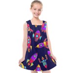 Space-patterns Kids  Cross Back Dress