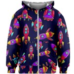 Space-patterns Kids  Zipper Hoodie Without Drawstring