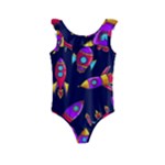 Space-patterns Kids  Frill Swimsuit