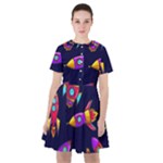 Space-patterns Sailor Dress