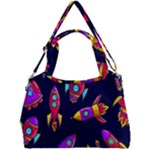 Space-patterns Double Compartment Shoulder Bag