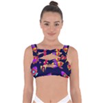 Space-patterns Bandaged Up Bikini Top