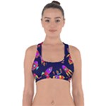 Space-patterns Cross Back Hipster Bikini Top 