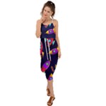 Space-patterns Waist Tie Cover Up Chiffon Dress