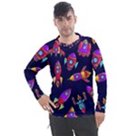 Space-patterns Men s Pique Long Sleeve Tee