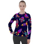 Space-patterns Women s Pique Long Sleeve Tee