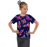 Space-patterns Kids  Mesh Piece Tee