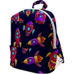 Space-patterns Zip Up Backpack