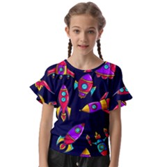 Kids  Cut Out Flutter Sleeves 