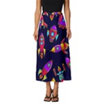 Space-patterns Classic Midi Chiffon Skirt