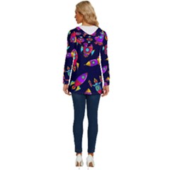 Long Sleeve Drawstring Hooded Top 