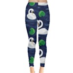 Swan-pattern-elegant-design Leggings 