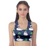 Swan-pattern-elegant-design Sports Bra