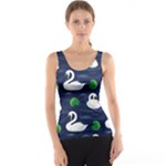 Swan-pattern-elegant-design Tank Top