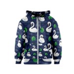 Swan-pattern-elegant-design Kids  Zipper Hoodie