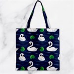 Swan-pattern-elegant-design Zipper Grocery Tote Bag