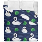 Swan-pattern-elegant-design Duvet Cover Double Side (California King Size)