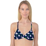 Swan-pattern-elegant-design Reversible Tri Bikini Top