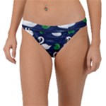 Swan-pattern-elegant-design Band Bikini Bottoms