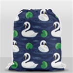 Swan-pattern-elegant-design Drawstring Bag (Small)