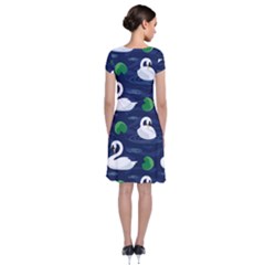 Short Sleeve Front Wrap Dress 