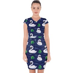 Capsleeve Drawstring Dress  