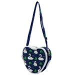 Swan-pattern-elegant-design Heart Shoulder Bag