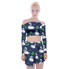 Off Shoulder Top with Mini Skirt Set 