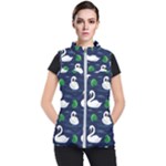 Swan-pattern-elegant-design Women s Puffer Vest