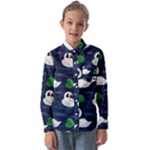 Swan-pattern-elegant-design Kids  Long Sleeve Shirt