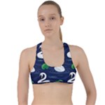 Swan-pattern-elegant-design Criss Cross Racerback Sports Bra