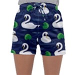 Swan-pattern-elegant-design Sleepwear Shorts