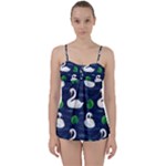 Swan-pattern-elegant-design Babydoll Tankini Set