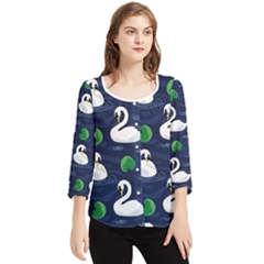 Chiffon Quarter Sleeve Blouse 