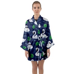 Long Sleeve Satin Kimono 