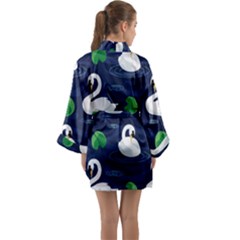 Long Sleeve Satin Kimono 