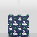 Swan-pattern-elegant-design Full Print Rope Handle Tote (Large)