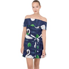 Off Shoulder Chiffon Dress 